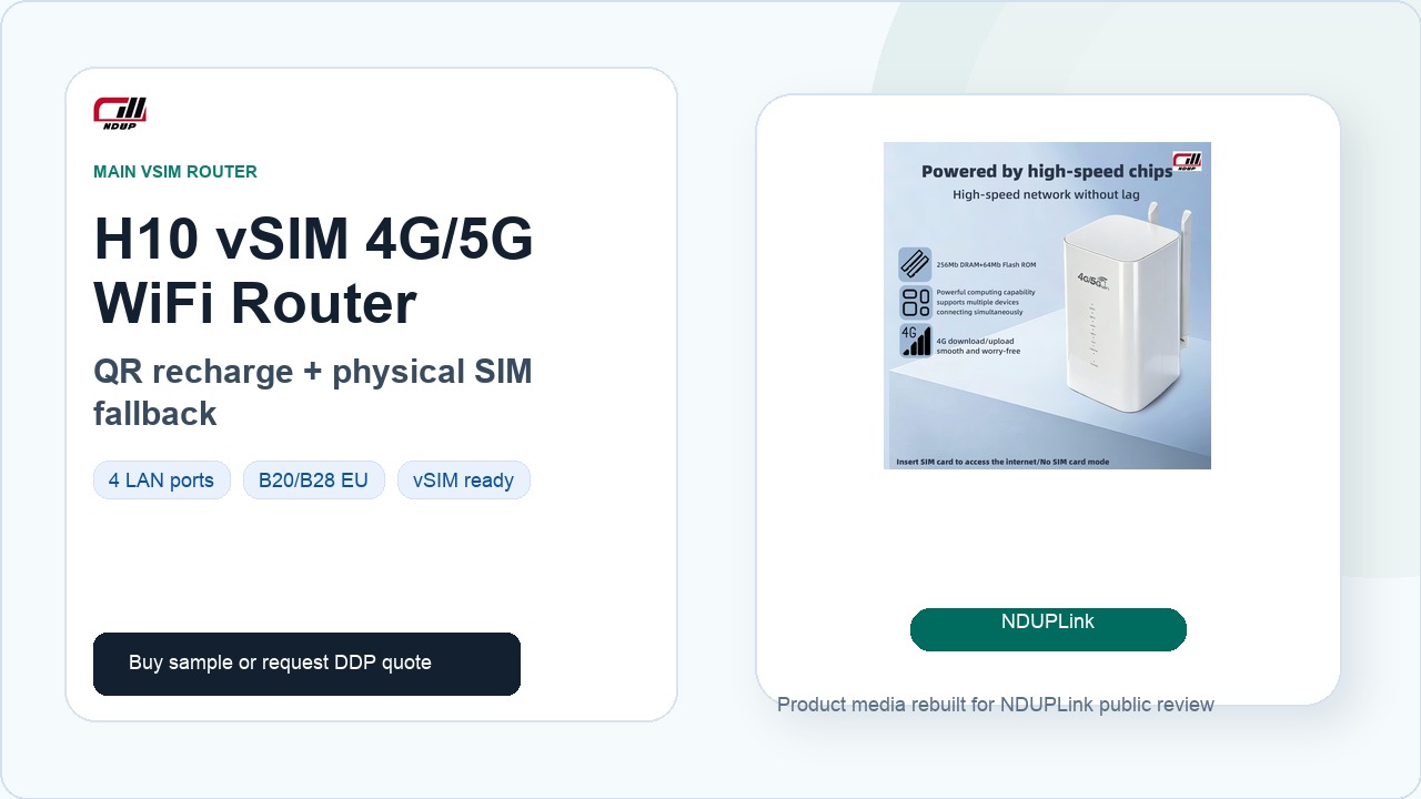 NDUPLink H10 vSIM router product card